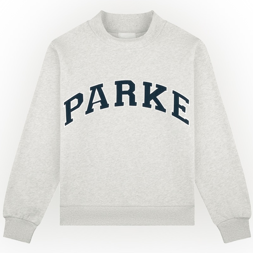 PARKE Women's Gray Mockneck Sweatshirt